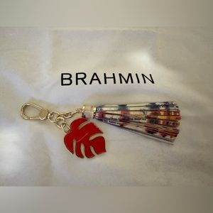 EUC Brahmin Celebrate Palm Leaf Charm/Tassel/Keychain